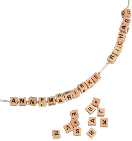 Goki wooden alphabet beads letter beads set 300 pieces educational toy-2