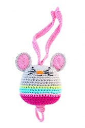 Global Affairs jewellery box music box crocheted mouse pink kids jewellery