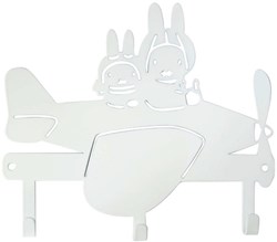 Mercis coat rack metal kids room Miffy airplane white decorative