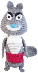 Global Affairs plush wolf Fabeltjeskrant Bor de Wolf grey