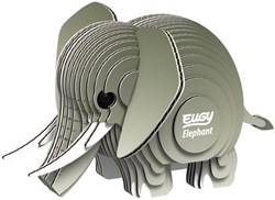 Eugy 3D puzzle elephant - cardboard animal model toy