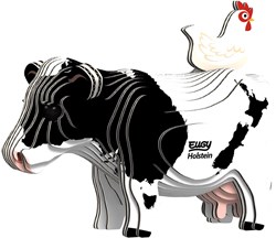 Eugy 3D puzzle Holstein cow - eco-friendly animal craft kit