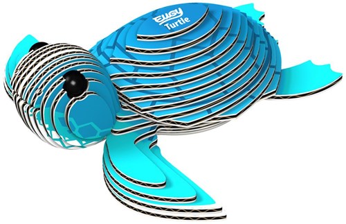 Eugy 3D puzzle turtle - eco-friendly cardboard animal kit