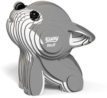 Eugy 3D model wolf cardboard craft kit wild animal 6+-3