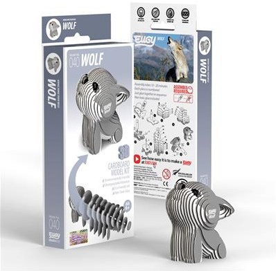 Eugy 3D model wolf cardboard craft kit wild animal 6+-2