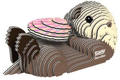 Eugy 3D sea otter craft kit - creative building toy for kids-2