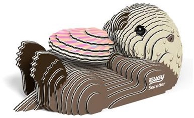 Eugy 3D sea otter craft kit - creative building toy for kids-3