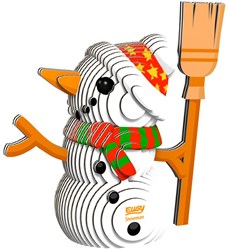 Eugy 3D puzzle snowman - cardboard craft kit DIY for kids