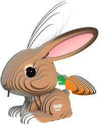 Eugy 3D puzzle rabbit - farm animal cardboard craft kit age 6+