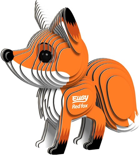 Eugy 3D puzzle - Red Fox cardboard animal building kit 6+
