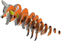 Eugy 3D puzzle - Red Fox cardboard animal building kit 6+-3