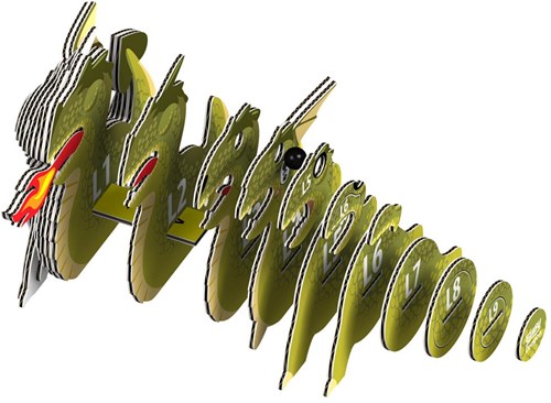 Eugy 3D puzzle - Dragon cardboard eco-friendly toy-3