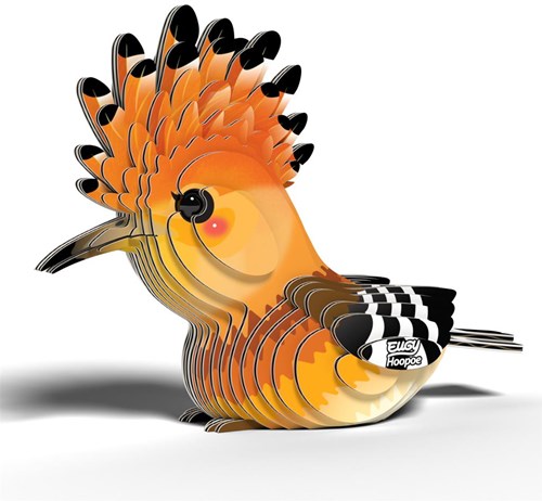 Eugy 3D puzzle bird Hoopoe - eco-friendly cardboard toy-2