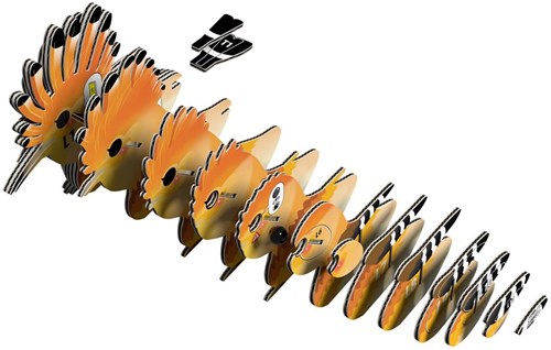 Eugy 3D puzzle bird Hoopoe - eco-friendly cardboard toy-3
