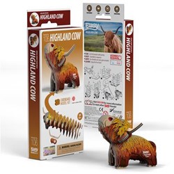 Eugy 3D puzzle Highland Cow - cardboard animal model toy