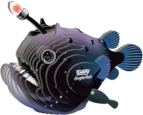 Eugy 3D puzzle cardboard Anglerfish - sustainable toy animals