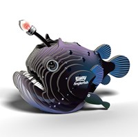 Eugy 3D puzzle cardboard Anglerfish - sustainable toy animals-2