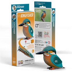 Eugy 3D puzzle kingfisher - cardboard craft kit for kids