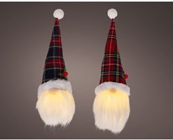 Lumineo Christmas gnome ornament LED holiday decoration polyester 6x6x20cm