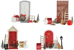 Decoris Christmas village accessories set wood Christmas decoration 15x6x24cm