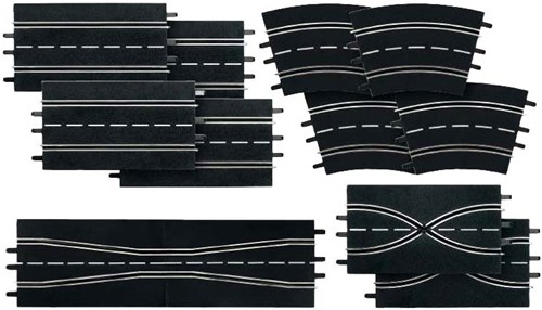 Carrera racetrack expansion set - 1:24 - 12 pieces - plastic - track accessories-2