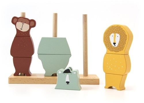 Trixie wooden animal puzzle stacker - FSC certified toy - educational and sustainable-3