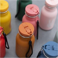 Trixie water bottle - stainless steel kids bottle - Mr. Fox - 350ml - leakproof - orange-3