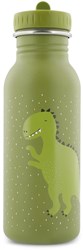 Trixie stainless steel kids water bottle 500ml Mr. Dino leakproof green