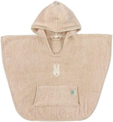 Trixie bath poncho organic cotton - pink rabbit animal print for kids