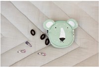 Trixie wallet - kids coin purse Mr. Polar Bear green cotton-2