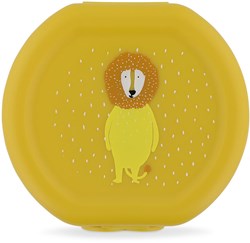 Trixie snack box set with clip - Mr. Lion - Yellow lunchbox for kids - BPA-free