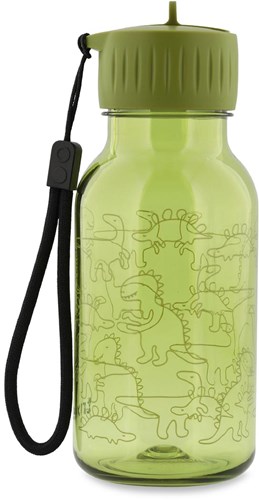 Trixie Tritan water bottle - kids drinking bottle Daring Dino 350ml green-2