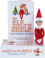 Elf On The Shelf Christmas elf boy French with book - magical toy