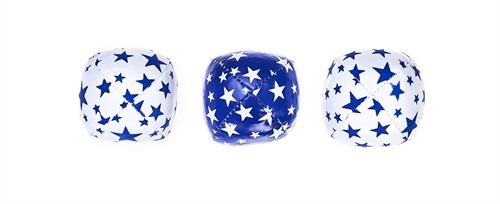 Eureka juggling balls junior set - 3 pieces - white and blue - juggling toy