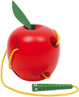 Small Foot - Wooden Lacing Apple educational toy for children-2