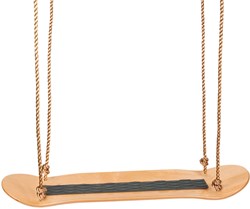 Small Foot wooden skateboard swing with adjustable rope and handles