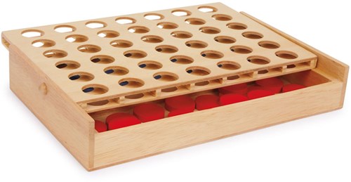 Small Foot - Wooden travel game Four in a Row compact game-3
