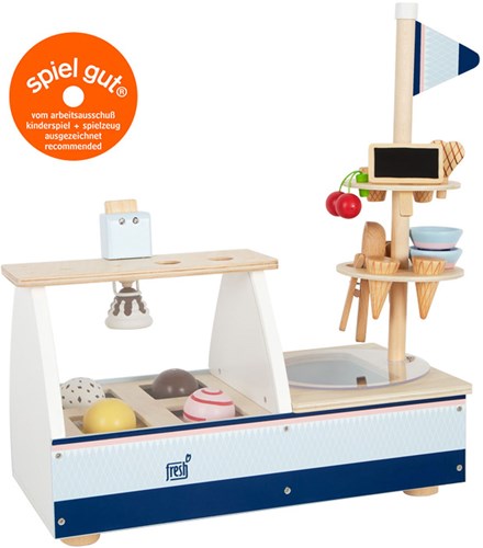 Small Foot wooden ice cream stand toy - 21-piece wooden playset-2