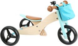 Small Foot wooden tricycle and balance bike 2in1 turquoise - training bike