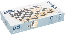 Small Foot chess and backgammon wooden board game Golden Edition 28cm