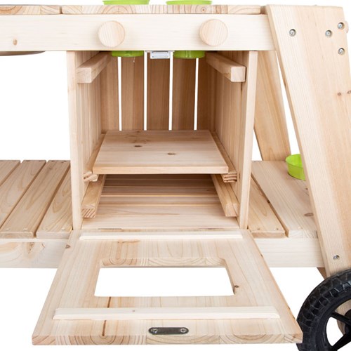 Small Foot outdoor mud play kitchen with wheels and accessories-3