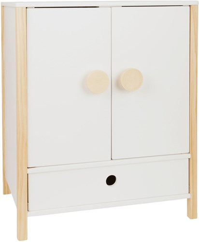 Small Foot wooden doll wardrobe Little Button with hangers - doll furniture-3