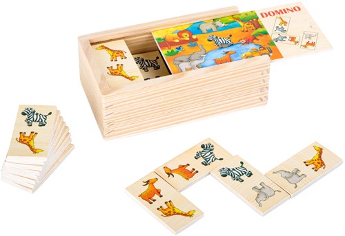 Small Foot wooden domino safari animals FSC 100% child-friendly game-2
