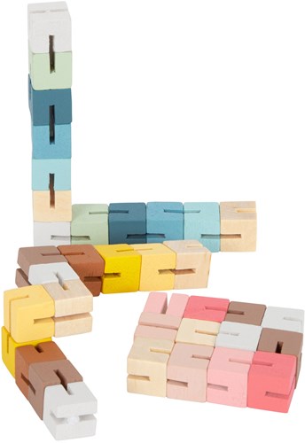 Small Foot wooden puzzle Magic Snake Puzzle colorful toy