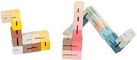 Small Foot wooden puzzle Magic Snake Puzzle colorful toy-3