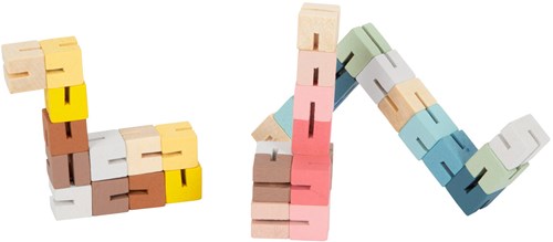 Small Foot wooden puzzle Magic Snake Puzzle colorful toy-3