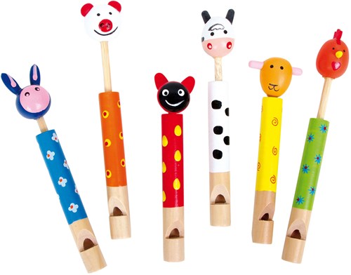 Small Foot wooden animal flutes set - music toy 6 pieces-2
