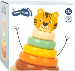 Small Foot - Wooden stacking tower tiger safari educational toy