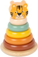 Small Foot - Wooden stacking tower tiger safari educational toy-3