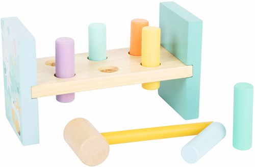 Small Foot wooden hammer bench pastel - educational toy 8-piece-3